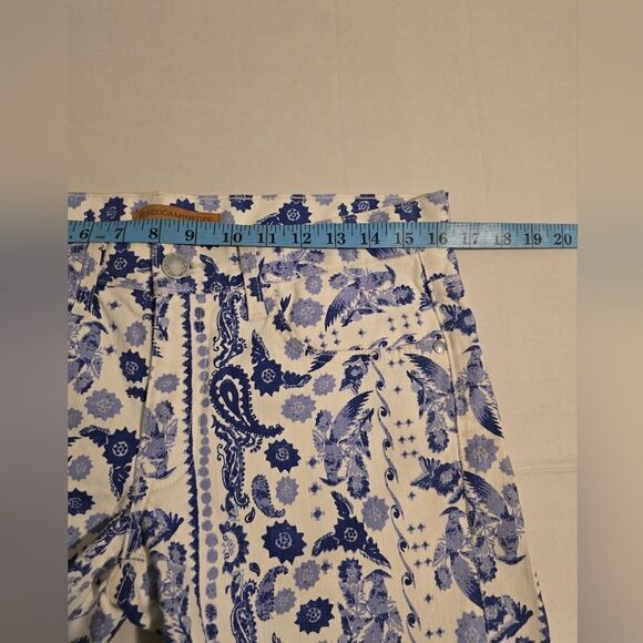 Rebecca Minkoff Crossby Boyfriend Shorts in White and Blue - Picture 9 of 13